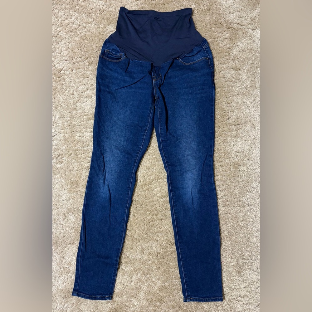 Old Navy Dark Wash Skinny Maternity Jeans